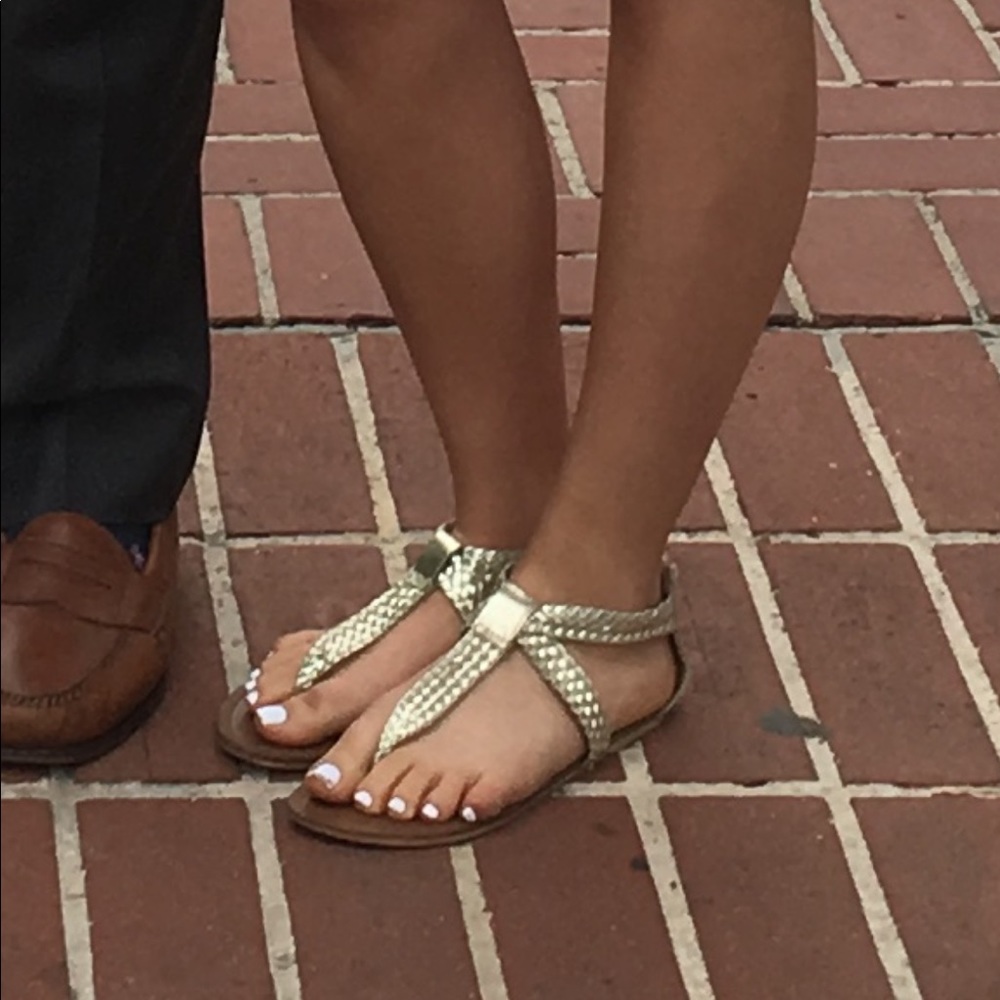Gold Steve Madden Gladiator Sandals